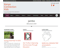 Tablet Screenshot of kenyaconnectionkids.org